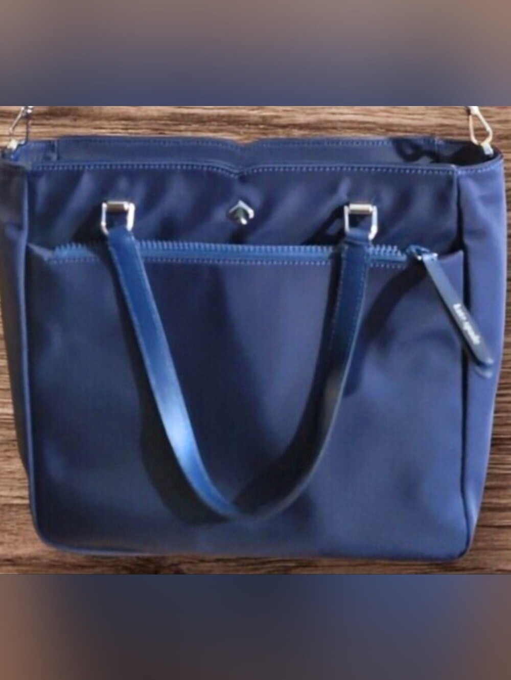 ♠️ Kate Spade Chelsea Jae Navy Nylon Tote ~ Gorgeous! No Call Outs - Picture 2 of 5
